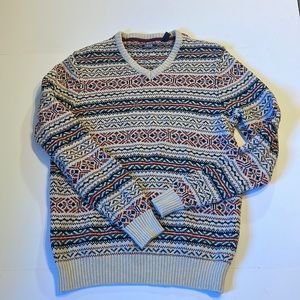 IZOD knit pattern cozy sweater medium NWOT